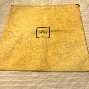 Fendi yellow dust bag